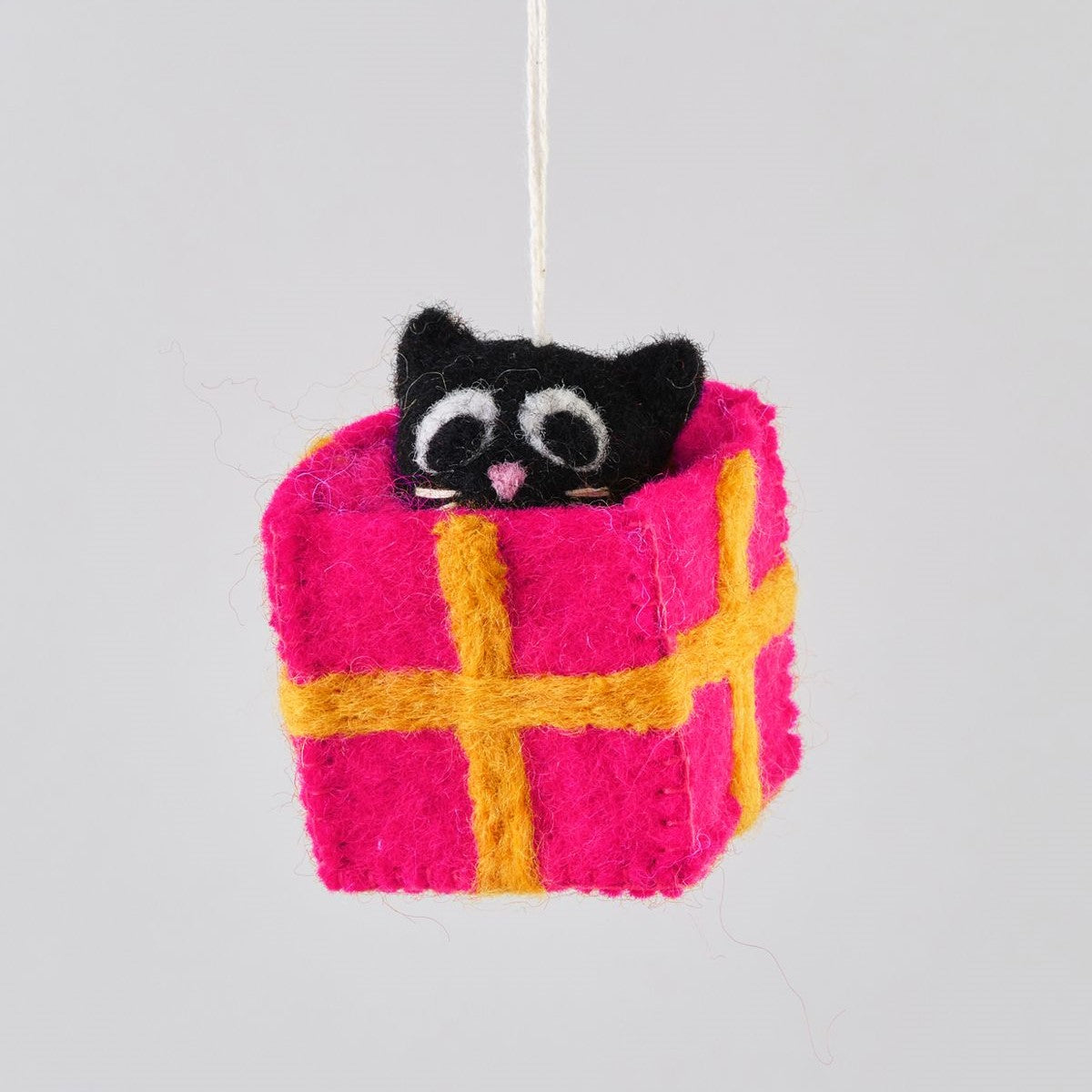 Roland Cat in a Box - Wrap Felt Decoration